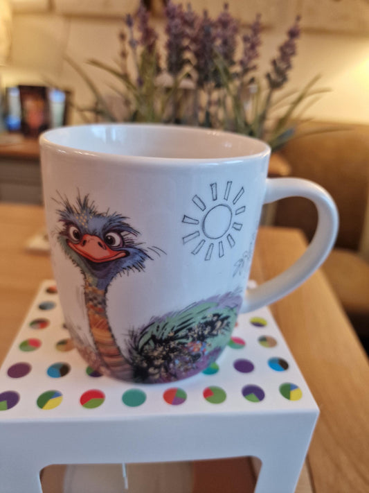 Bug Art Oscar Ostrich Mug with presentation box