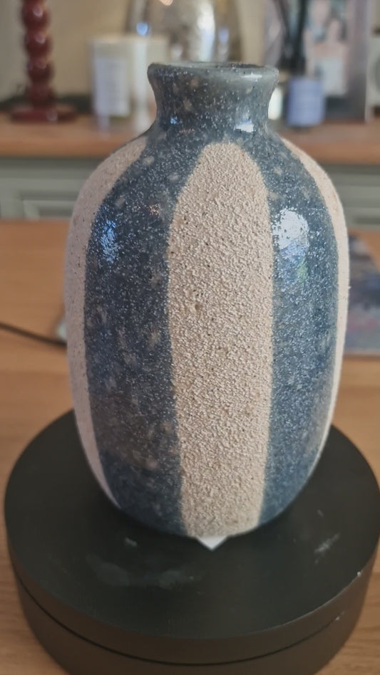 Striped coastal Vase, H15cm