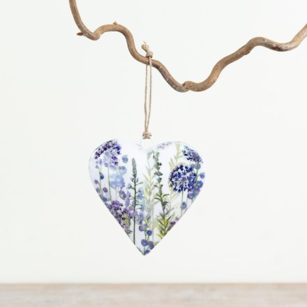 Hanging Lavender Heart 10cm
