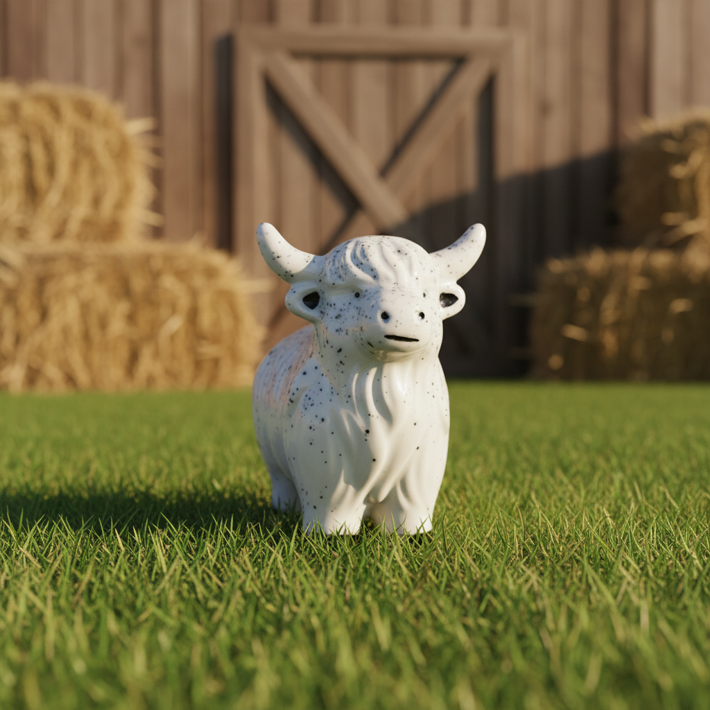 White Highland Cow Farmyard